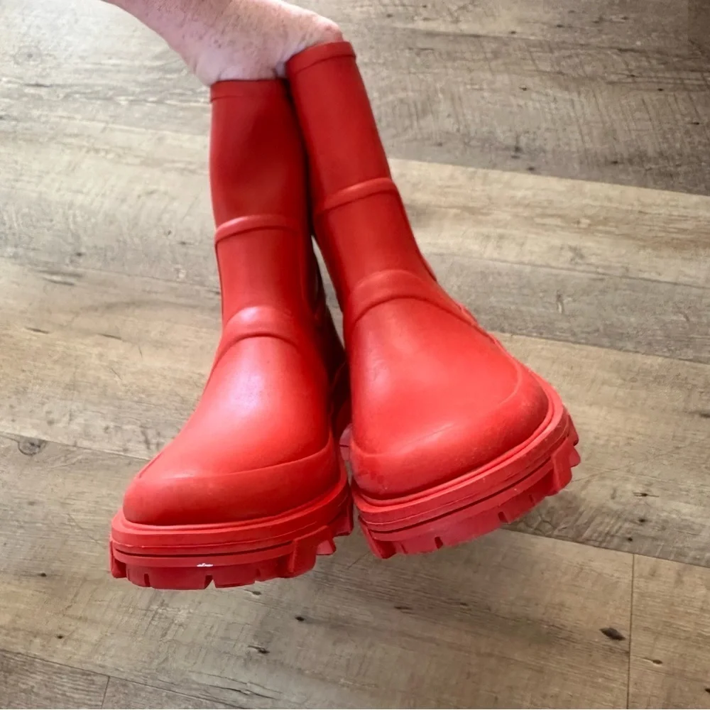 Rag & Bone Shiloh Rainboots in Fire Red